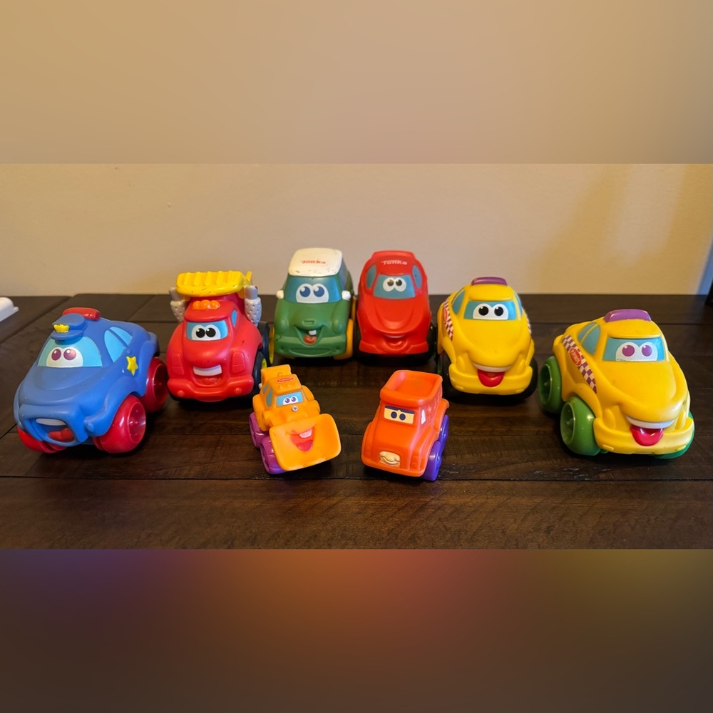 Tonka Chuck & Friends / Playskool Cars/Trucks Lot Of 8 Rolling Figures